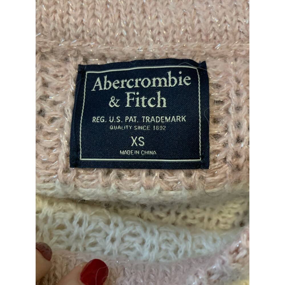 Abercrombie & Fitch Colorful Stripe Fuzzy Knit Sw… - image 3